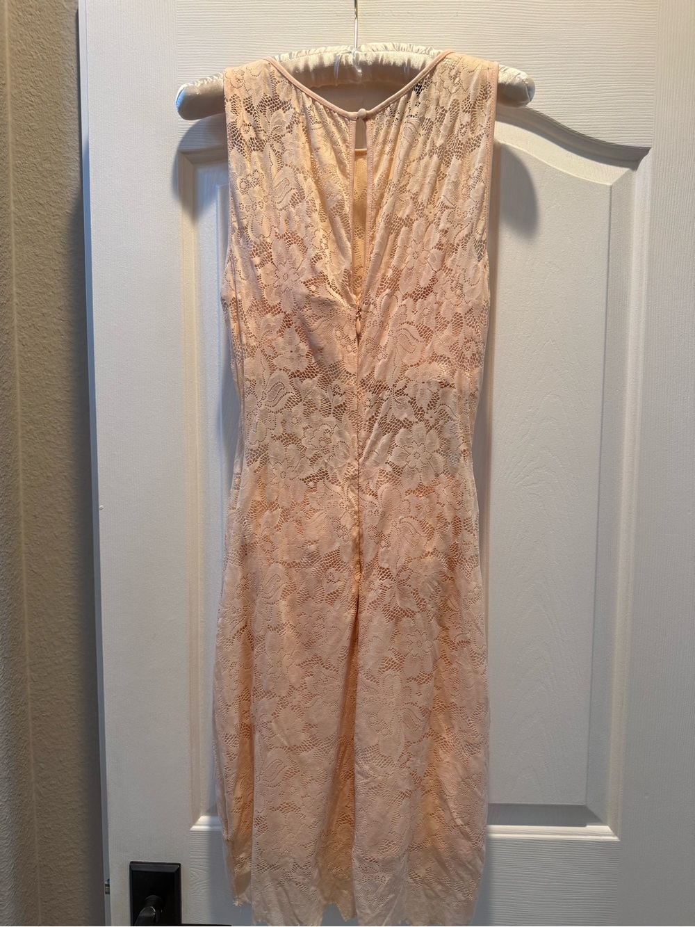 bebe Peach Lace Dress - Picture 2 of 3